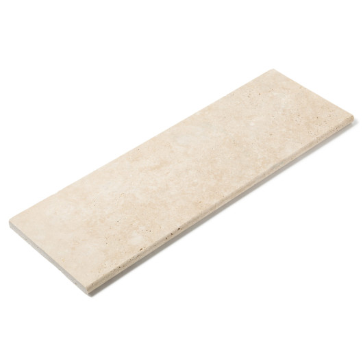 Margelle de piscine Travertin Beige Clair 100x33x3 cm Bord 1/2 Rond