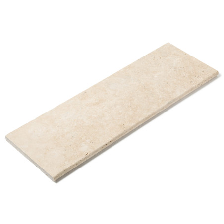 Margelle de piscine Travertin Beige Clair 100x33x3 cm Bord 1/2 Rond
