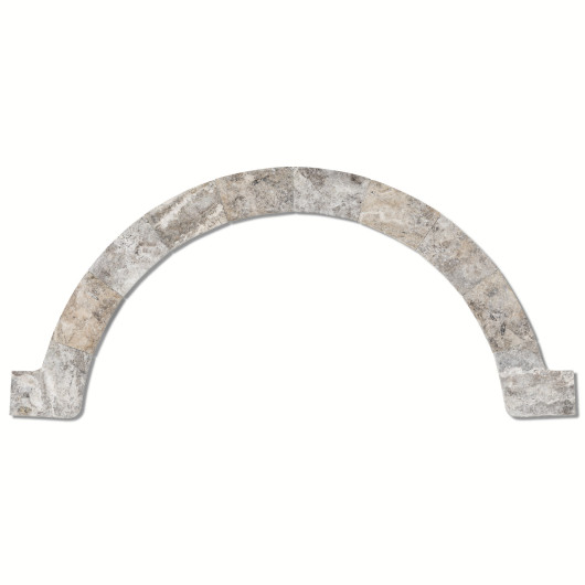 Margelles pour escalier roman Travertin Gris Silver 150x33x5 cm Bord 1/2 Rond