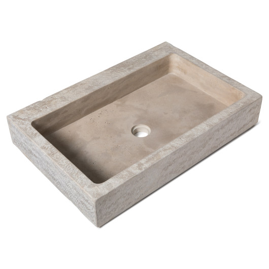 Evier à poser 1 bac Pierre Beige old cottage 90x60x15 Classic