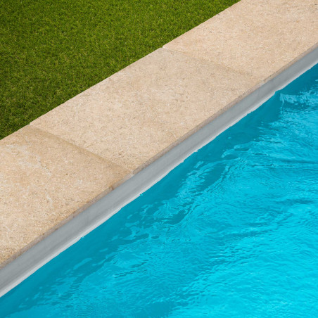Margelle de piscine Pierre d'Egypte Bronze 60x40x2 cm Bord Droit