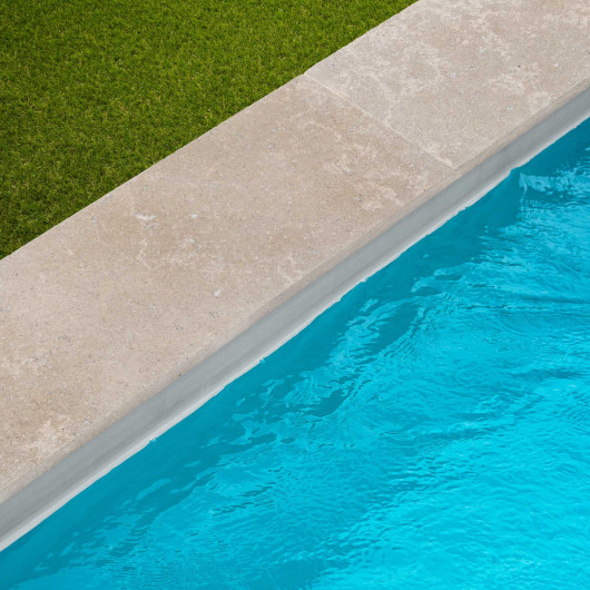 Margelle de piscine Pierre d'Egypte Beige 100x35x3 cm Bord Droit