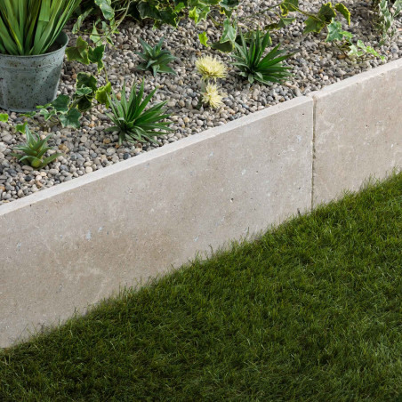 Bordure de jardin Pierre d'Egypte Beige 100x35x3 cm
