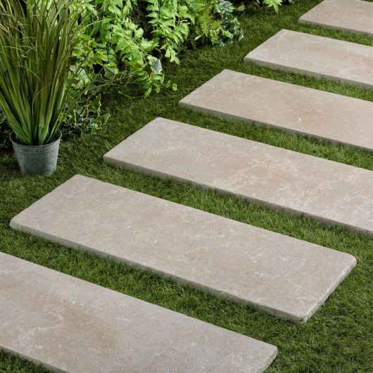Pas japonais Rectangle Pierre d'Egypte Beige 100x35x3 cm