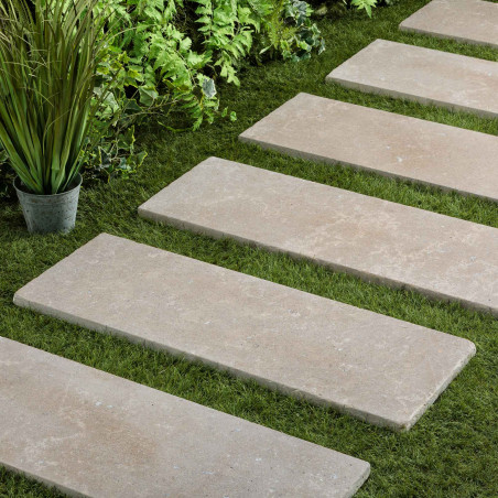 Pas japonais Rectangle Pierre d'Egypte Beige 100x35x3 cm
