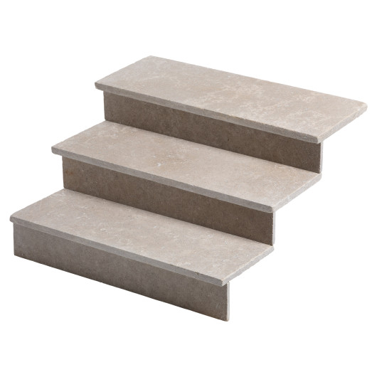 Dessus de marche Pierre d'Egypte Beige 100x35x3 cm Bord Droit