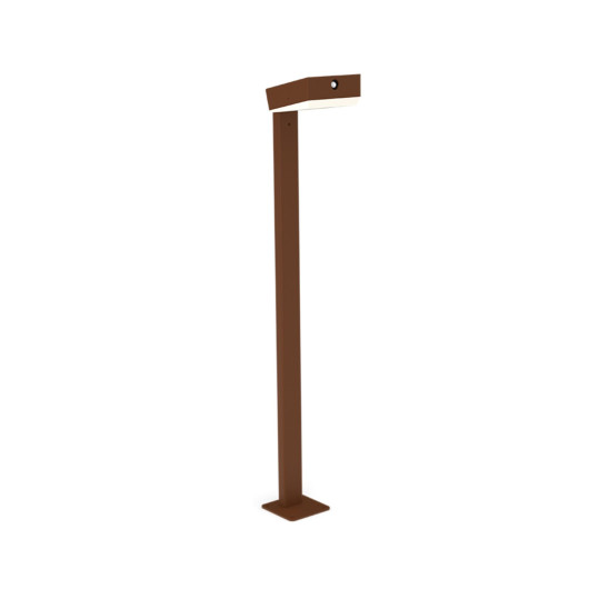 Borne solaire extérieure Kobra en Aluminium Corten - 93 cm