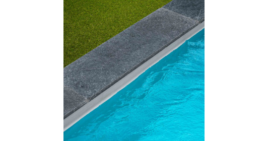 Margelle de piscine Pierre Bleue du Vietnam 100x30x3 cm Bord Droit