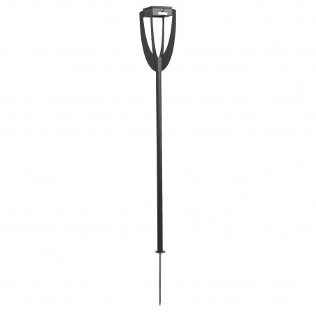 Torche solaire extérieure à planter Tulipe en Aluminium Gris H.82-137 cm