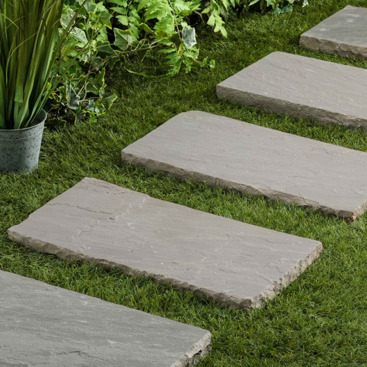 Pas japonais Rectangle Grès Kandla Gris 60x30x4 cm