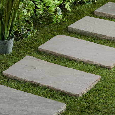 Pas japonais Rectangle Grès Kandla Gris 60x30x4 cm