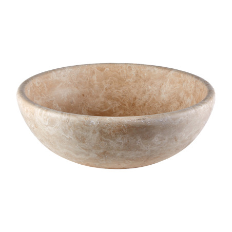 Vasque à poser ronde bol Travertin Beige 42x15 cm