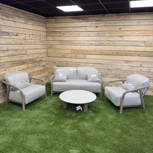 Ensemble salon de jardin CHESTER en Teck massif et Duratek