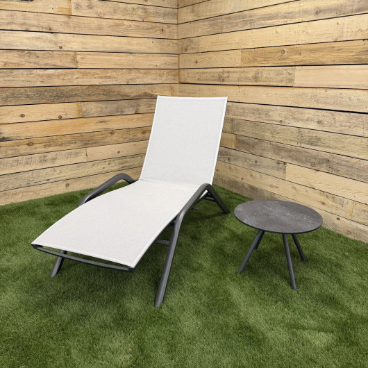 Ensemble Bain de soleil YOLO en Aluminium gris espace