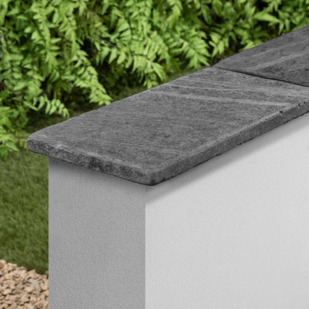 Couvertine Ardoise Noire Vieillie 50x25x3 cm