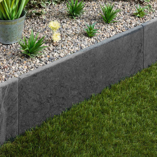 Bordure de jardin Ardoise Noire Vieillie 80x30x3 cm