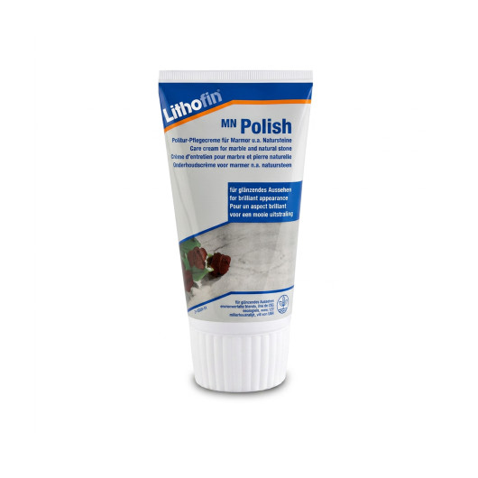 Lithofin Mn Polish Crème 150 ml - Crème d'entretien pour marbre et pierre naturelle polie