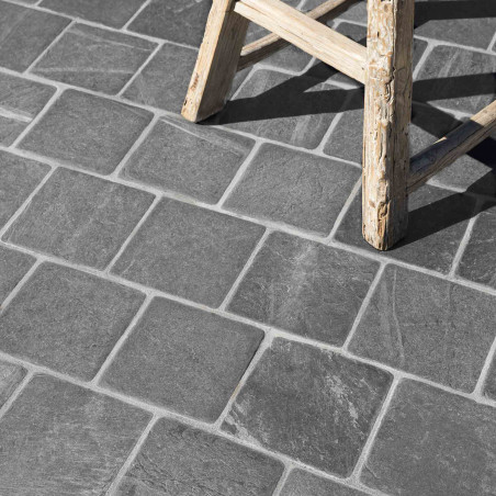 Pavé Ardoise Gris 15x15x3 cm