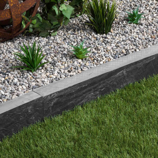 Bordure de jardin Ardoise Noire 100x10x6 cm