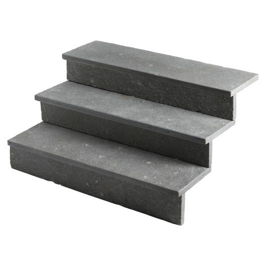 Dessus de marche Pierre de Tandur Gris 100x30x3 cm Bord Droit