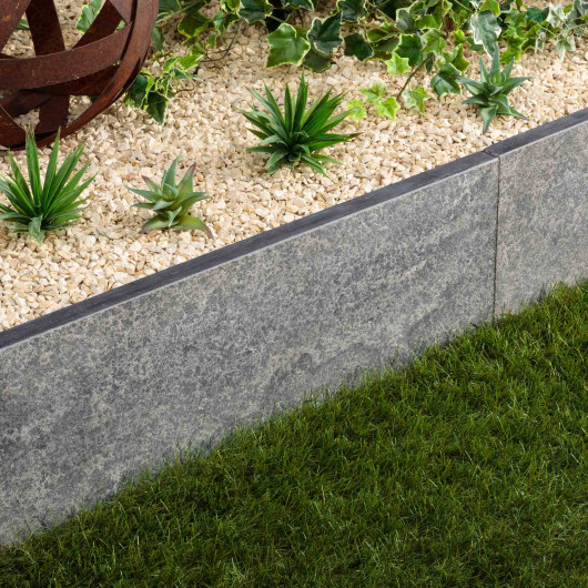 Bordure de jardin Pierre d'Asie Grise 100x30x3 cm