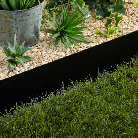 Bordure de jardin flexible à planter Noir 100x10 cm