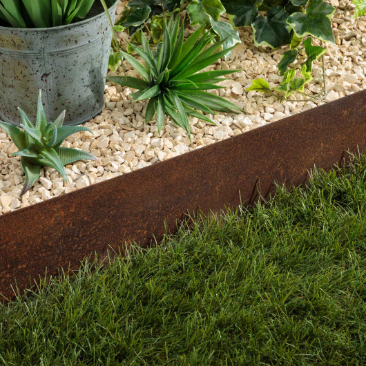 Bordure de jardin flexible à planter Corten 100x10 cm
