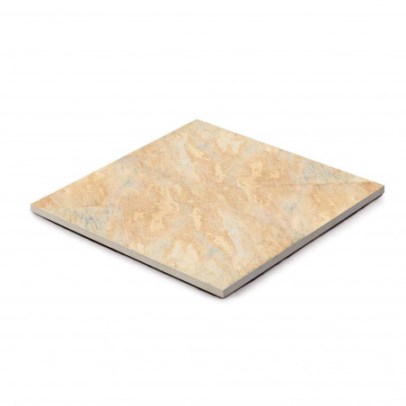 Carrelage extérieur grès cérame effet pierre beige Como 60x60x2 cm