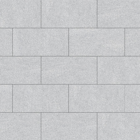 Carrelage extérieur grès cérame effet pierre grise Parma 45x90x2 cm