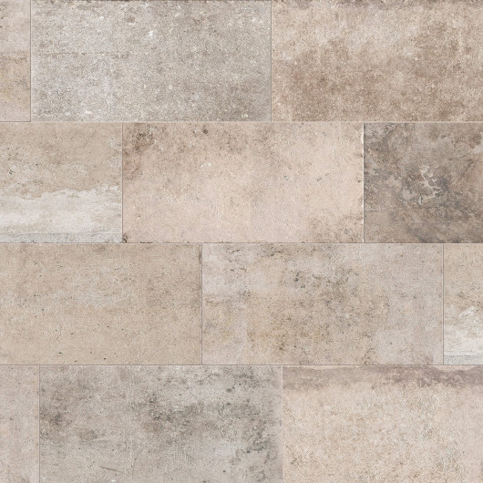 Carrelage extérieur grès cérame effet pierre beige Pisa 40x80x2 cm