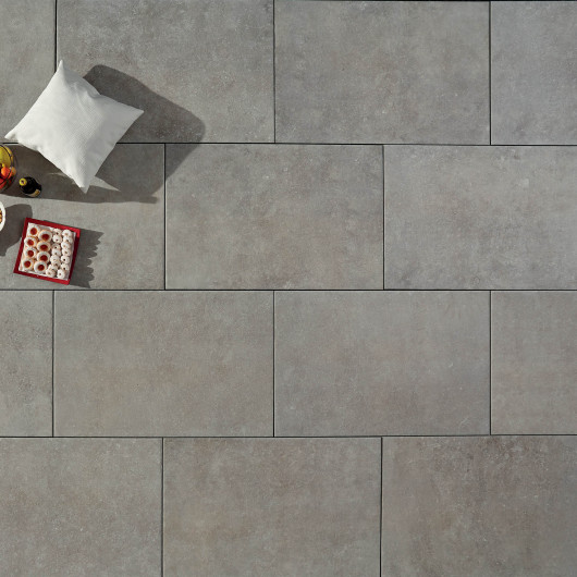 Carrelage extérieur grès cérame effet pierre grise Savona 60x90x2 cm