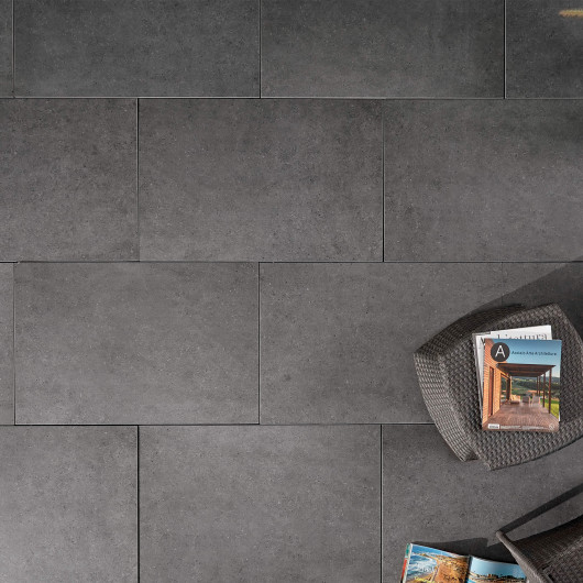 Carrelage extérieur grès cérame effet pierre grise Padova 60x90x2 cm