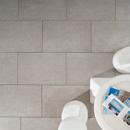 Carrelage extérieur grès cérame effet pierre grise Livorno 60x90x2 cm