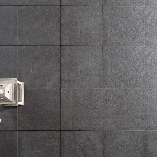 Carrelage extérieur grès cérame effet béton gris Monza 60x60x2 cm