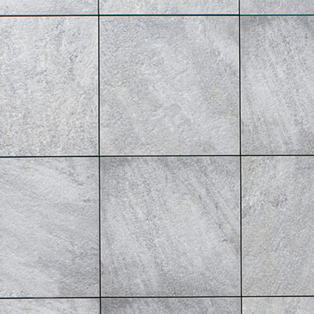 Carrelage extérieur grès cérame effet béton gris Milano 80x80x2 cm