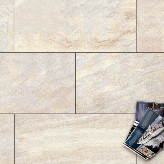 Carrelage extérieur grès cérame effet pierre beige Imola 60x120x2 cm