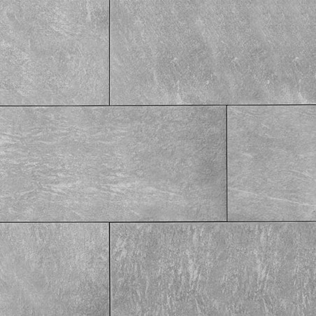 Carrelage extérieur grès cérame effet pierre grise Alessandria 60x120x2 cm