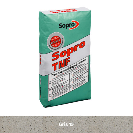 Joint ciment flexible gros grain 5 à 40 mm - Sopro TNF 674 - Gris 15 - 25 kg