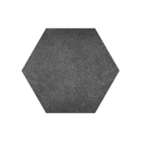 Dalle extérieure grès cérame hexagonal effet pierre noire 60-52x2 cm