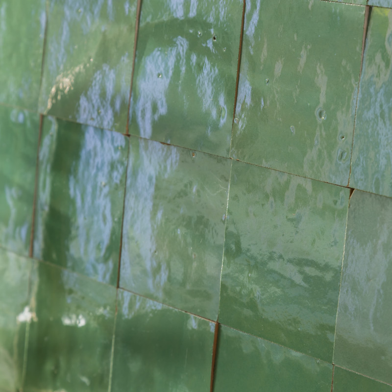 Carrelage Marocain Zellige Vert d'eau 10x10