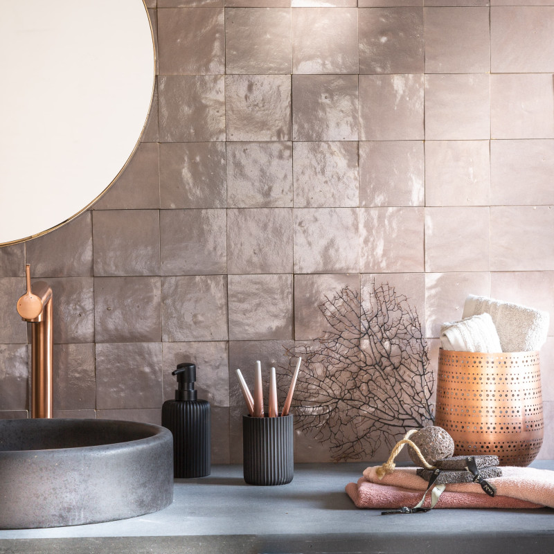 Zellige Gris de lin 10x10 cm – Salle de bains