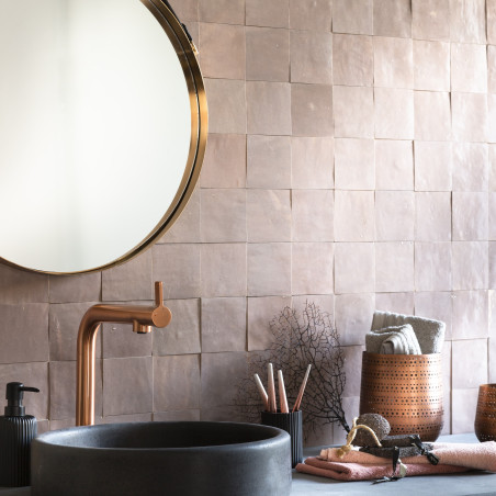 Salle de bains en Zellige Gris de lin 10x10