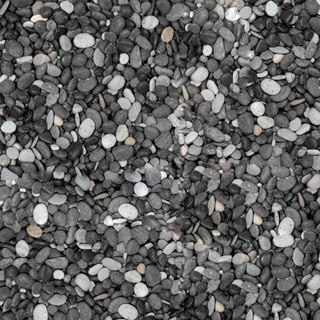 Galet décoratif roulé Calcaire Noir 8-16 mm 20 kg