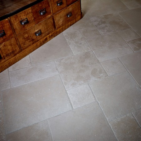 Dallage Pierre de l'Atlas Beige Opus 4 x3 cm - Extérieur