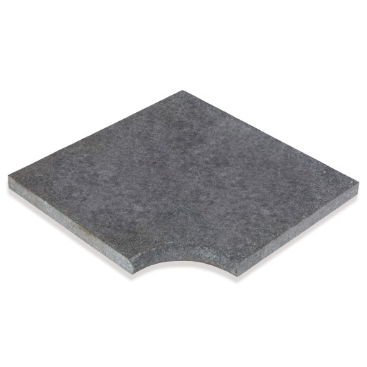 Margelle angle en pierre naturelle Granit Noir