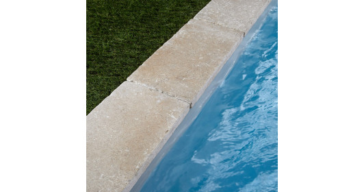 Margelle de piscine Pierre d'Egypte Bronze 70x33x5 cm Bord Droit