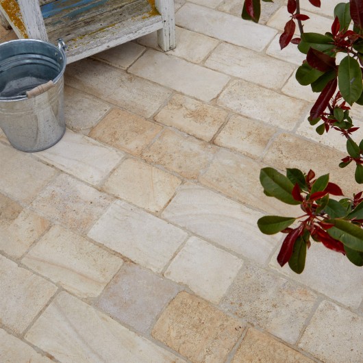 Pavé Pierre Antica Beige Longueur Libre x15x3,8 cm
