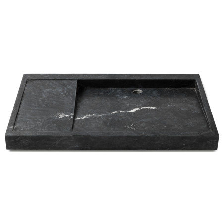Vasque à poser rectangulaire en Marbre Noir 103x63x9 cm
