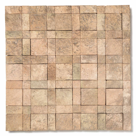 Mosaïque mur Terre cuite patinée Tresse 4-2-4