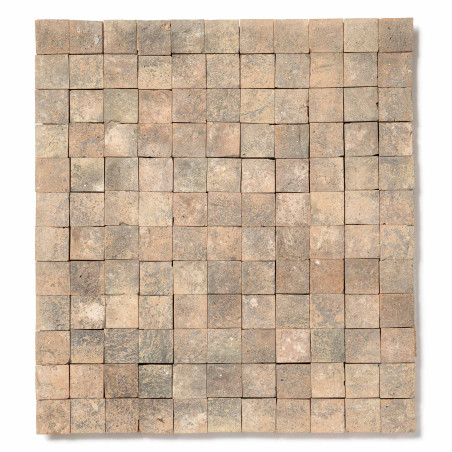 Mosaïque mur Terre cuite patinée 2,5x2,5 cm